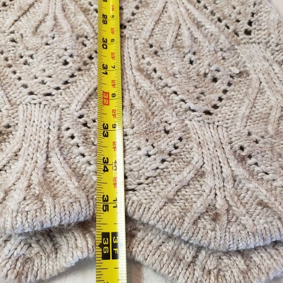 Alpaca Knit Dress size Large  crochet‎ button front Neutral bcbg y2k - Picture 8 of 14